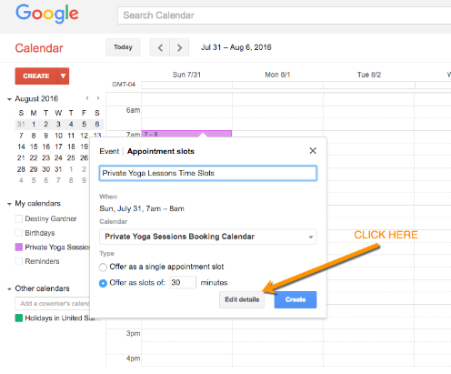 Bookable Appointment Slots Google Calendar Bookable Appointment Slots Google Calendar